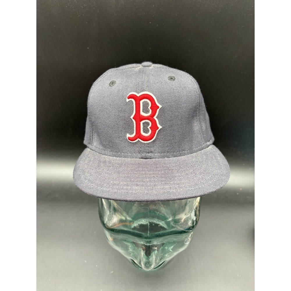 Boston Red Sox Gray/Blue‎ Denim Snapback Hat Red B Logo MLB New Era Vtg
